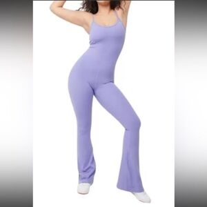 Offline by Aerie Lavender Cami Activewear Wide Leg Jumpsuit